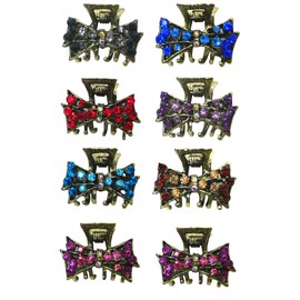 Set of 8 + Bonus Pc, 9 Count, JCGY Mini Hair Claws Tiny 1.13" Metal Claw ClipsU864175-2-8