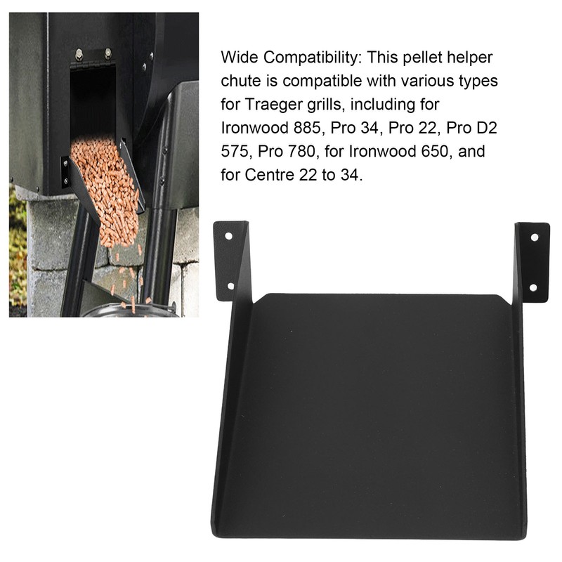 Magnetic Pellet Helper Chute for Traeger Grill Carbon Steel Pellet