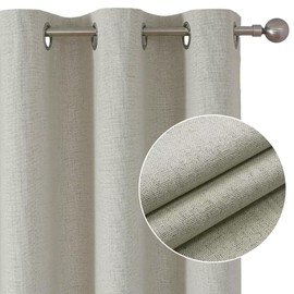 Joydeco Blackout Room Divider Curtains, Extra Wide Light Beige Sliding Door Drapes Living Room Curtains, 1 Panel 100W x 108L Inch Patio Door Drapes for Room Privacy