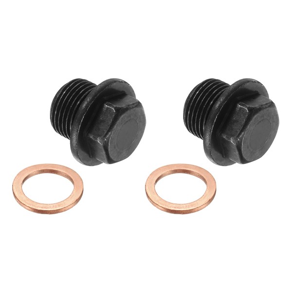 PATIKIL M14 Metric Pipe Plug Fitting, 2 Pcs Outer Hex