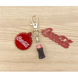 Coca-Cola Coke Keychain Bottle Top Coca Cola Bottle Logo Dangle Key Chain