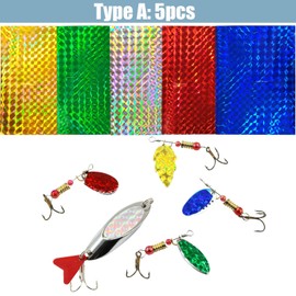 Fishing Lures Sticker 15pcs Adhesive Laser Flash Lure Tape for Fishing Lure Making DIY Crafts Metal Jigs Lures Hard Bait Fishing Lures Tackle