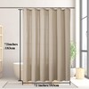 OWENIE Colin Linen Shower Curtain 72 Inch, Soft Cotton Cloth