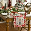 Artoid Mode Red Diamond Plaid Nutcracker Snowflake Christmas Table Runner,