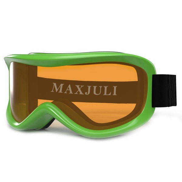 MAXJULI Kids Ski Goggles - Helmet Compatible Snow Goggles for