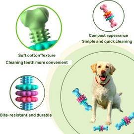 Vividcrate Dog Teeth Cleaning Chew Toy, Medium-Sized Dog Puppy Teething Soothing Petal Chew Stick, Also Suitable for Large Dogs
