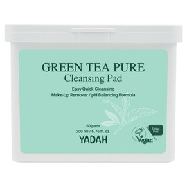 Yada Green Tea Pure Cleansing Pads, 60 sheets, 1 piece / 야다 그린티 퓨어 클렌징 패드, 60매입, 1개