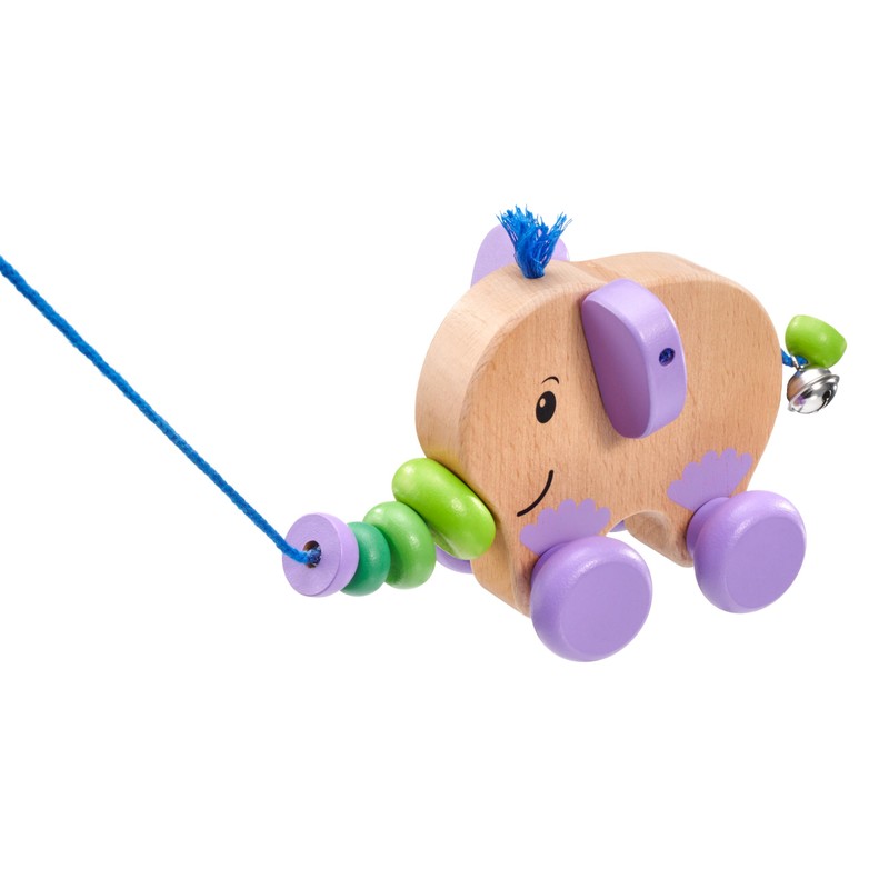 Selecta 52101 Tita Pull Along Elephant Wooden Push and Pull