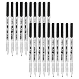MERCURY Micro Fineliner Pens, BLACK, Ultra Fine Point (0.3mm), Pack of 10, Textured Grip, Precision Fine Lines, Ideal for Write Draw Sketch Colour Draft Mark