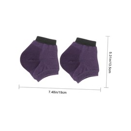 PACKOVE 5 Pairs Moisturizing Gel Heel Socks for Cracked Dry Skin Ankle Socks for Foot Care Soft Cotton Material Purple Relieves Cracks and Enhances Skin Flexibility Daily Use for Running