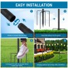 4pcs 10FT Poles for Outdoor String Lights, Metal Poles for
