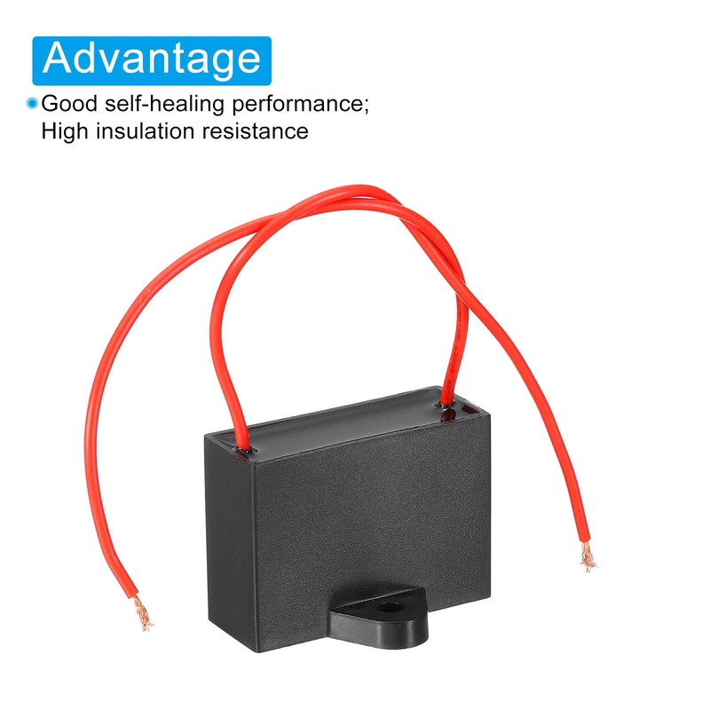 PATIKIL 4uF 450 V CBB61 Capacitor, 2Pcs Ceiling Fan Capacitor