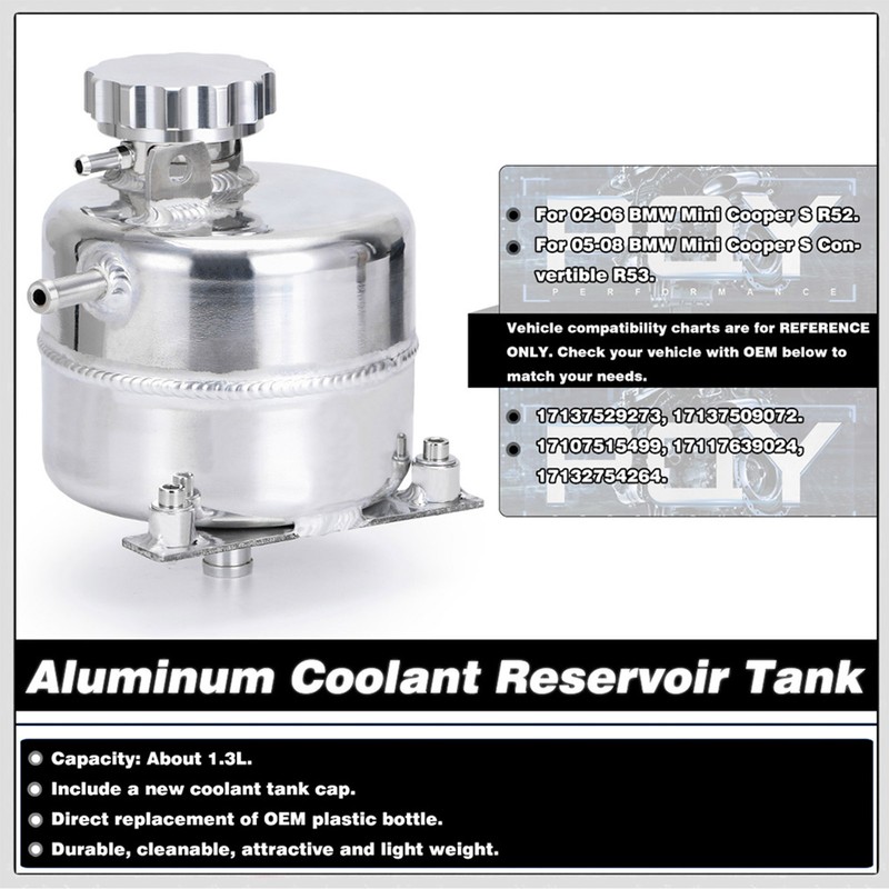 Water Overflow Tank 7075 Aluminum Car Accessories Fit for S