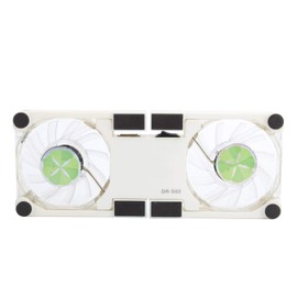 ASHATA Foldable Laptop Cooling Pad, Folding USB Laptop Cooling Pad 2 Fans Laptop Cooler, USB Foldable Radiator Cooler Stand Light Portable with AntiSkid Mount(white)