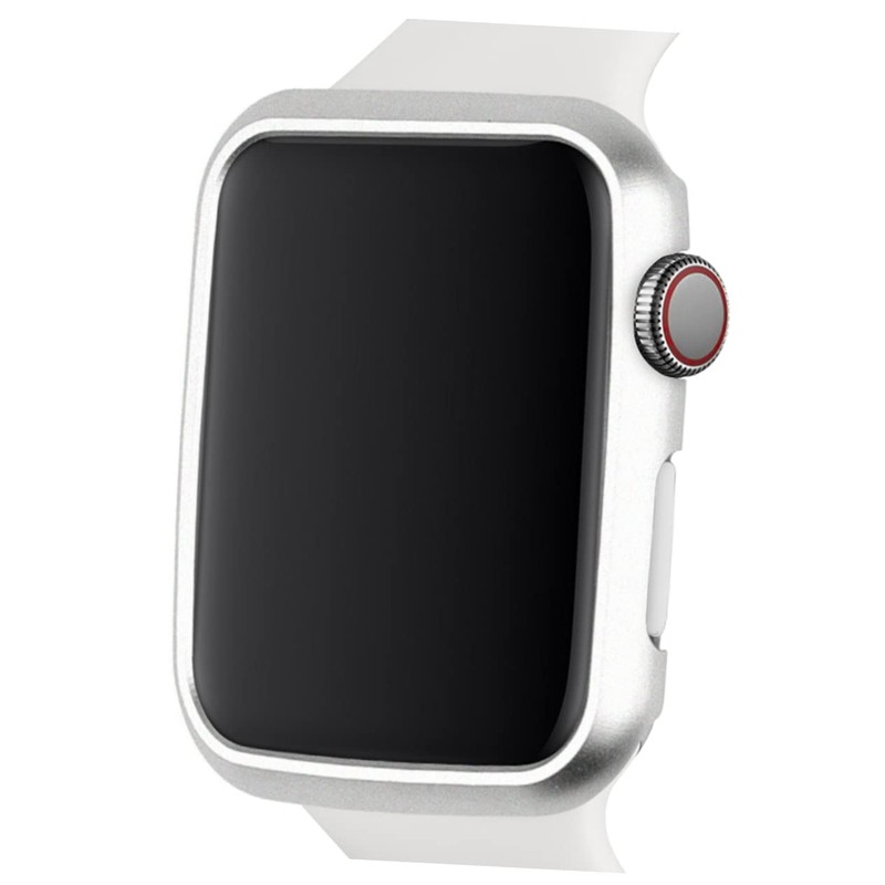 KONTONTY Iwatch4 44mm Watch Band Protective Case Aluminum Metal Frame
