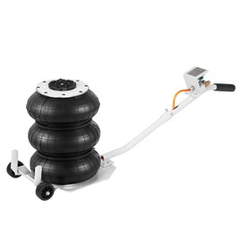 3T AirBag Jack with Round Handle, Heavy-Duty Pneumatic Jack, 6600 lbs Capacity, High-Strength Steel, White