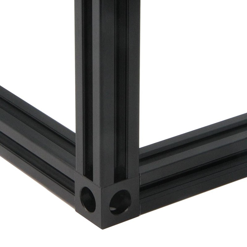 Zeberoxyz 8PCS Black Corner Bracket Cube with Screws 2020Series for