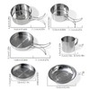 LHYSMYX Outdoor Stainless Steel Camping Cookware Set Portable Bowl Barbecue