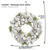 COM-FOUR® door wreath for Christmas - white advent wreath with