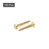 sourcing map Wood Screws M1.6 x 8 mm Slotted Round