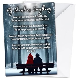 Christmas Card for Wife, Husband, Girlfriend, Boyfriend, My Everything A5