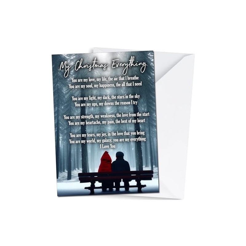 Christmas Card for Wife, Husband, Girlfriend, Boyfriend, My Everything A5