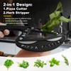 2-in-1 Pizza Cutter Rocker Blade with Herb Stripper Holes, Sharp
