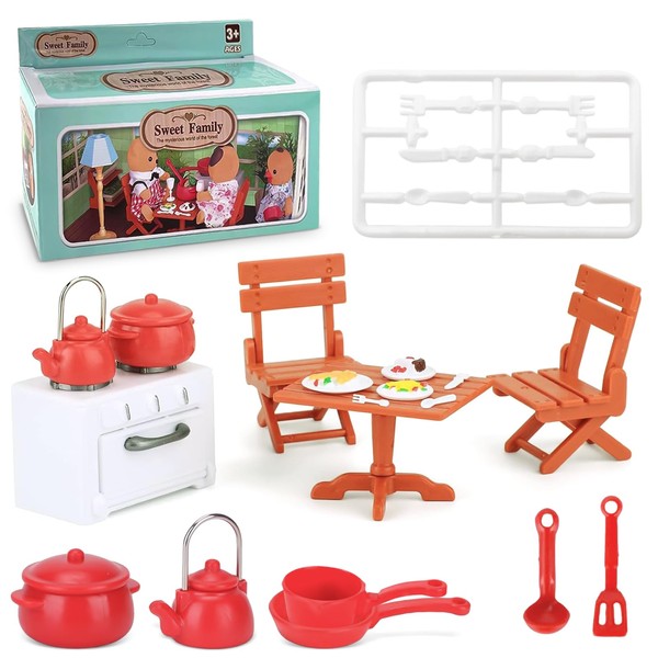 19 Piece Miniature Kitchen Accessories, Miniature Baking Set, Miniature Baking Accessories, Doll House Kitchen Toys for Boy Girl