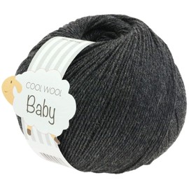 LANA GROSSA Cool Wool Baby 100% Virgin Wool Merino, Felt-Free, Hand Knitting Yarn Made from 100% Virgin Wool (Merino), 50 g Wool for Knitting and Crocheting, 220 m Yarn