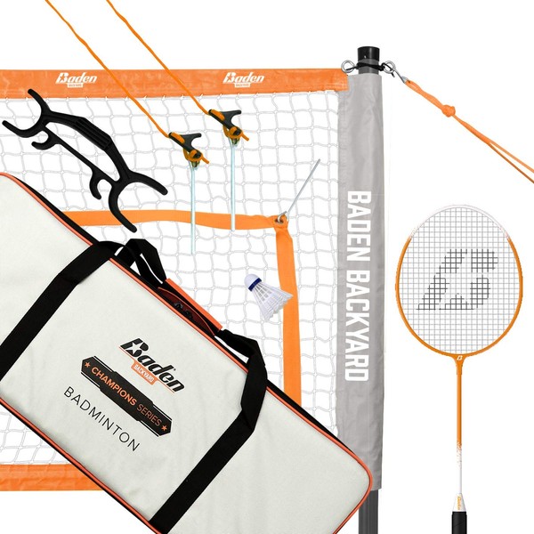 Baden Champions Badminton Set Orange/Gray