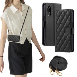 laddutoi FOR sense3 lite/sense3 basic/SH-02M/SHV45/SH-RM12/Android One S7 Compatible Case AQUOS Sense 3 Case, Notebook Type, Stylish, with Strap, Stand Function, Card Storage, Lightweight, Slim
