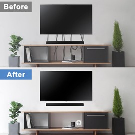 in Wall Cable Management Kit for TV & Soundbar - Cord Hiding for Wall, Hide TV Wires When Mounting, Includes Power & Low Voltage Cable Management, Includes Hole Saw Drill Attachment for Install