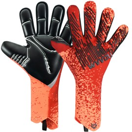 WVVOU Goalkeeper Gloves Men's Football Gloves 4 + 3 mm Latex Super Grip for the Toughest Saves Breathable