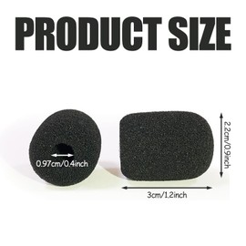 SYEYCW Pack of 50 Microphone Windscreen, Microphone Foam, Mini Microphone Headset Windscreen, Foam with High Density Microphone Windscreen for Teaching, Stage Performance, Meetings