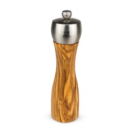Peugeot - Fidji Manual Pepper Mill - Adjustable Grinder - Olive Wood and Stainless Steel, Natural, 8 Inch