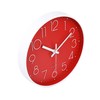 jomparis Red Wall Clock 12 Inch Silent Non-Ticking Battery Operated