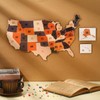 Kigley Wooden Board Map of the United States with 50