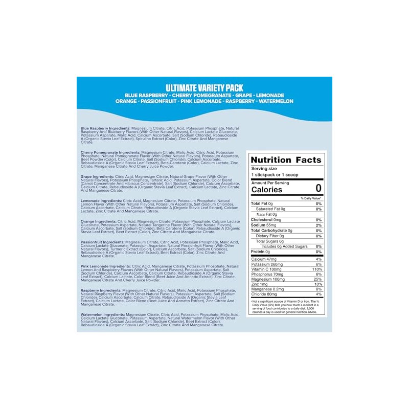 Ultima Replenisher Daily Electrolyte Powder – Ultimate Variety Pack, 36