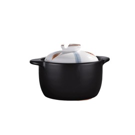 CHPINDAM 1.7 Quart Ceramic Casserole,with Lid Ceramic Pot,Heat-Resistant Round Stew Pot Soup Pot for cook bibimbap, soup, rice, stew, casserole (White1.7QT)