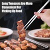 12-Inch Stainless Steel Cooking Tweezers Precision Food Tongs for Kitchen