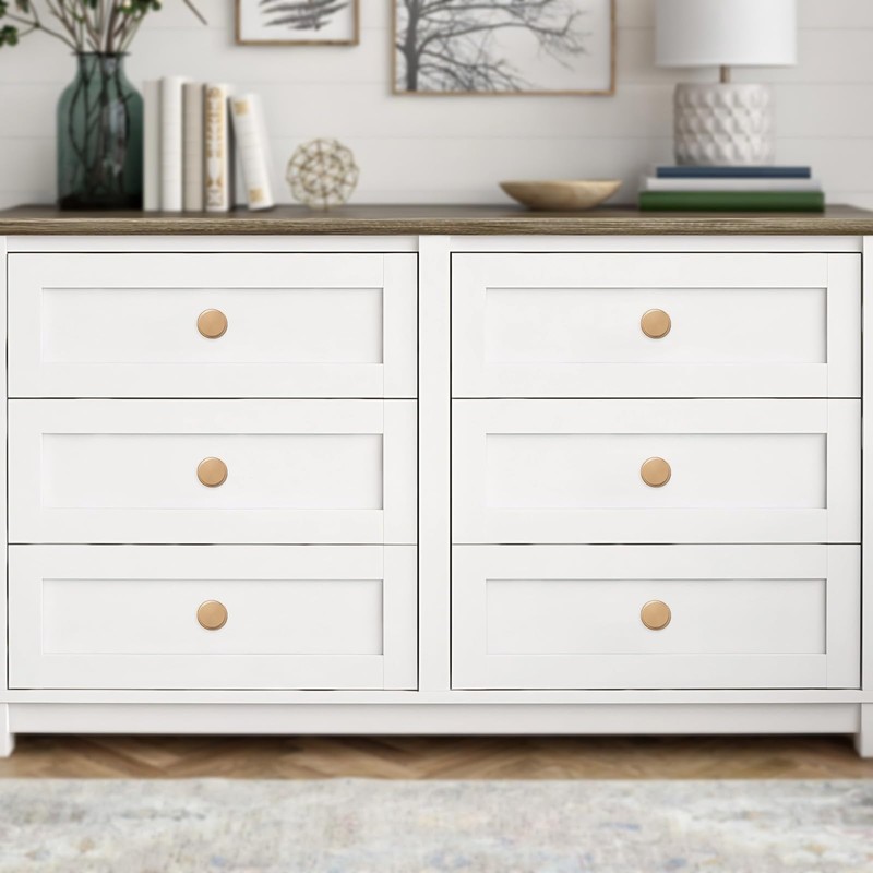 KOMOTIA 10 Pack Matte Black and Champagne Bronze Knurled Cabinet