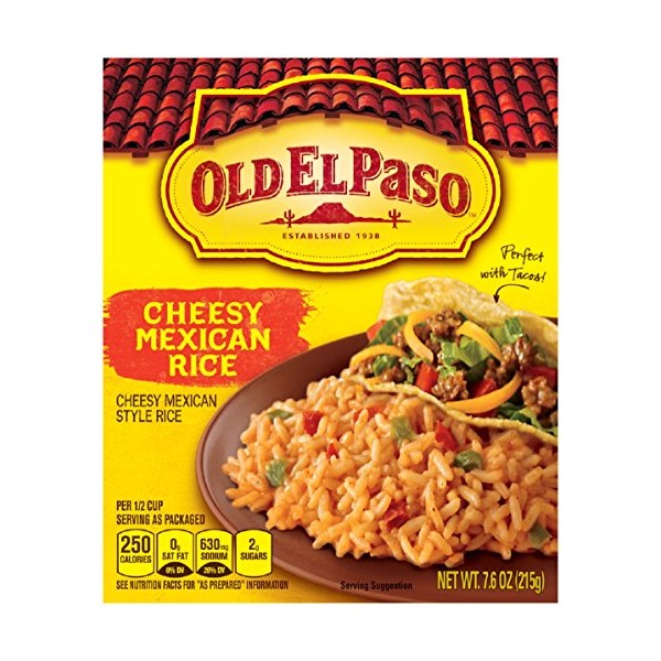 Old El Paso, Cheesy Mexican Rice, 7.6oz Box (Pack of 4)