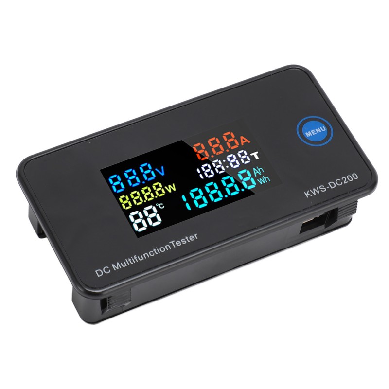 DC Digital Voltmeter Ammeter DC200 100A LCD Color Display 7