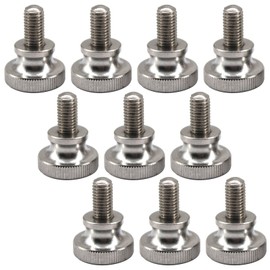 (10 Pieces) M3x10mm Flat Head Knurled Screw Bolts 304 stainless steel Fully Threaded Thumb Screws with Shoulder Fastener