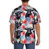 ReLuB Funky Hawaiian Shirt for Men, Cow Flower Graphics Button