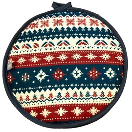 Sophix Tortilla Warmer Pouch - 12-Inch Large Size - This Thermal Insulated Fabric Holder Keeps Tortillas, Naan Bread, and Pizza Rolls Warm for up to One Hour (Christmas Design)