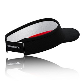 COMPRESSPORT Unisex Visor Visor, Black/Red (Multi-Colour)