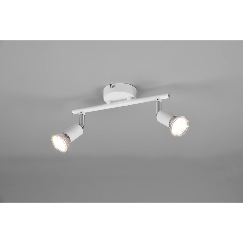 Reality Leuchten Paris R80912031 Spotlight Bar Metal Matt White 2x