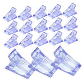 BIUDECO 20pcs Nail Art Quick Building Clips Durable Nail Extension Fixing Clips for Professional Salon Home Use Easy to Operate Reusable Convenient Storage Blue