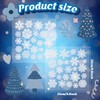 Pickmesh 45 Pcs Winter Snowflake Window Gel Clings Snowflake Thick